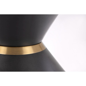 GOLDWIN modern dohányzóasztal – fehér márvány / fekete - 80cm