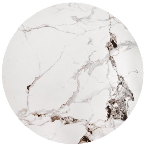 GOLDWIN modern dohányzóasztal – fehér márvány / fekete - 80cm
