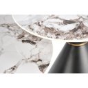GOLDWIN modern lerakóasztal – fehér márvány / fekete - 60cm