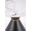 GOLDWIN modern lerakóasztal – fehér márvány / fekete - 60cm