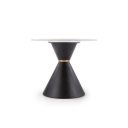 GOLDWIN modern lerakóasztal – fehér márvány / fekete - 60cm