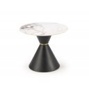 GOLDWIN modern lerakóasztal – fehér márvány / fekete - 60cm
