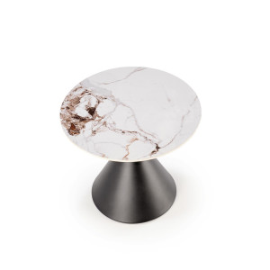 GOLDWIN modern lerakóasztal – fehér márvány / fekete - 60cm