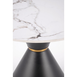 GOLDWIN modern lerakóasztal – fehér márvány / fekete - 60cm