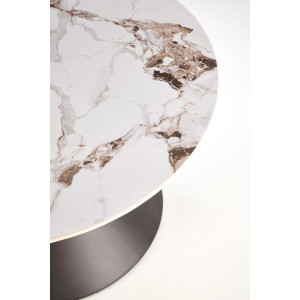 GOLDWIN modern lerakóasztal – fehér márvány / fekete - 60cm