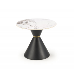GOLDWIN modern lerakóasztal – fehér márvány / fekete - 60cm