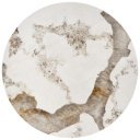 IVERTON modern 2 részes dohányzóasztal szett – bézs márvány / fehér - 62/47cm
