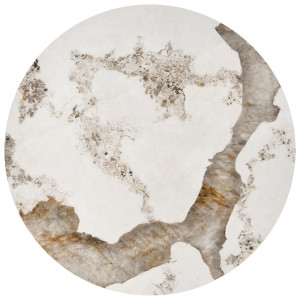 IVERTON modern 2 részes dohányzóasztal szett – bézs márvány / fehér - 62/47cm