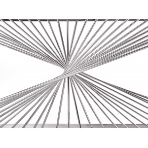 INSIGNIA modern dohányzóasztal üveg/króm - 120cm
