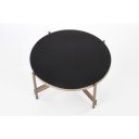 ISLAY modern dohányzóasztal – fekete / arany - 80cm