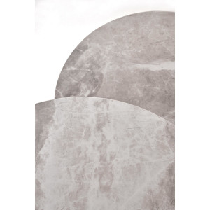 IRELAND modern 2 részes dohányzóasztal szett – szürke márvány / grafit - 54/44cm