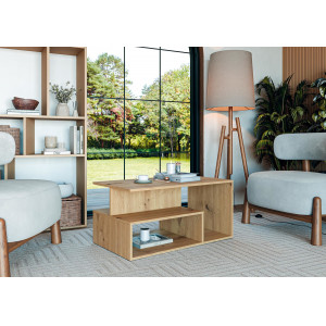 IVORY modern dohányzóasztal –  tölgy - 90cm