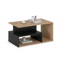 IVORY modern dohányzóasztal –  tölgy / fekete - 90cm