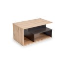 IVORY modern dohányzóasztal –  tölgy / fekete - 90cm