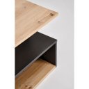 IVORY modern dohányzóasztal –  tölgy / fekete - 90cm