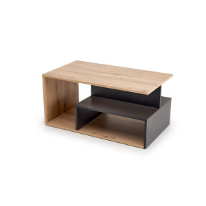 IVORY modern dohányzóasztal –  tölgy / fekete - 90cm