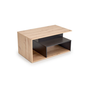IVORY modern dohányzóasztal –  tölgy / fekete - 90cm