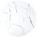 JARVIS modern 2 részes dohányzóasztal szett – fehér márvány / fekete - 79/59cm