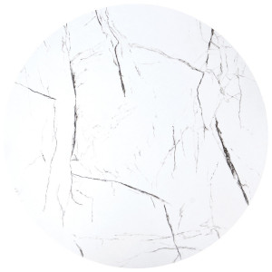 JARVIS modern 2 részes dohányzóasztal szett – fehér márvány / fekete - 79/59cm
