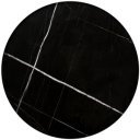 JORDAN modern 2 részes dohányzóasztal szett – fekete márvány / fekete - 70/48cm