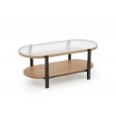 KINGSLEY modern dohányzóasztal – natúr / fekete - 110cm