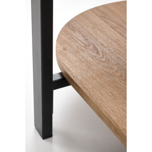 KINGSLEY modern dohányzóasztal – natúr / fekete - 110cm
