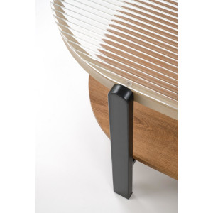 KINGSLEY modern dohányzóasztal – natúr / fekete - 110cm