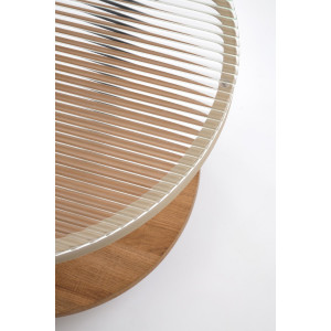KINGSLEY modern dohányzóasztal – natúr / fekete - 110cm