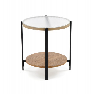 KINGSLEY modern lerakóasztal – natúr / fekete - 53cm
