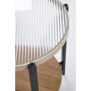 KINGSLEY modern lerakóasztal – natúr / fekete - 53cm