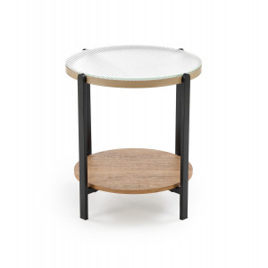 KINGSLEY modern lerakóasztal – natúr / fekete - 53cm