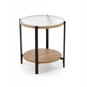KINGSLEY modern lerakóasztal – natúr / fekete - 53cm