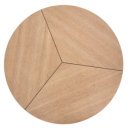 KENDALL modern dohányzóasztal – natúr tölgy / fekete - 80cm