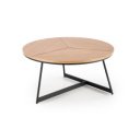 KENDALL modern dohányzóasztal – natúr tölgy / fekete - 80cm