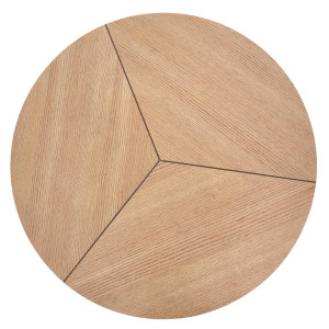 KENDALL modern dohányzóasztal – natúr tölgy / fekete - 80cm