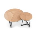 KENDALL modern lerakóasztal – natúr tölgy / fekete -45cm