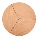 KENDALL modern lerakóasztal – natúr tölgy / fekete -45cm