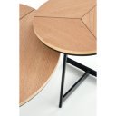 KENDALL modern lerakóasztal – natúr tölgy / fekete -45cm