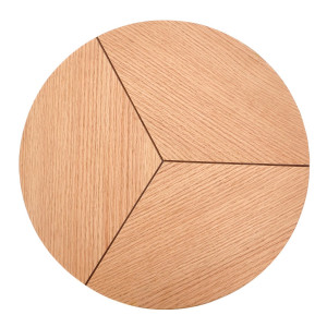KENDALL modern lerakóasztal – natúr tölgy / fekete -45cm