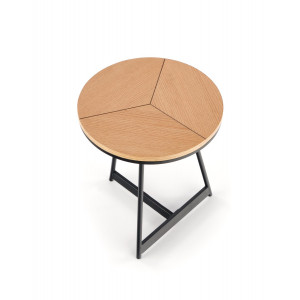KENDALL modern lerakóasztal – natúr tölgy / fekete -45cm