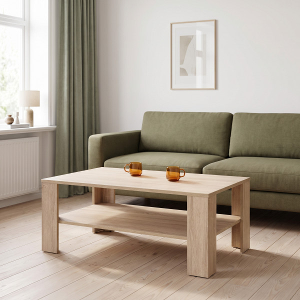 KNOX modern dohányzóasztal –  tölgy -110cm