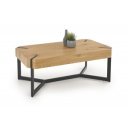 LAYTON modern dohányzóasztal – arany tölgy / fekete - 110cm