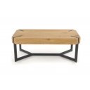 LAYTON modern dohányzóasztal – arany tölgy / fekete - 110cm