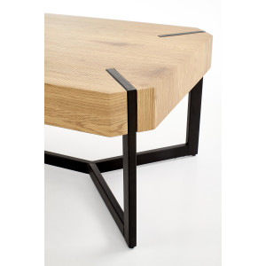 LAYTON modern dohányzóasztal – arany tölgy / fekete - 110cm