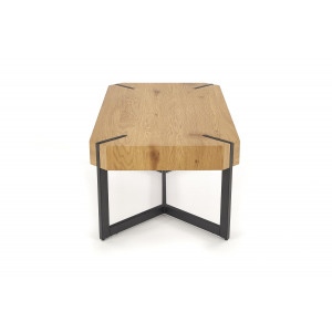 LAYTON modern dohányzóasztal – arany tölgy / fekete - 110cm