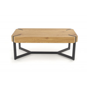LAYTON modern dohányzóasztal – arany tölgy / fekete - 110cm