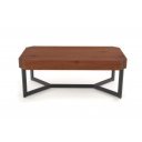LAYTON modern dohányzóasztal – dió / fekete -110cm