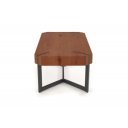 LAYTON modern dohányzóasztal – dió / fekete -110cm