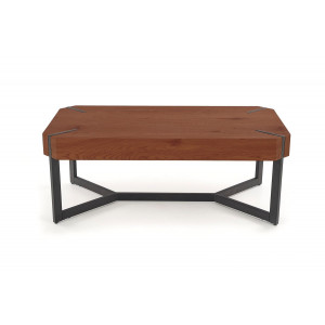 LAYTON modern dohányzóasztal – dió / fekete -110cm