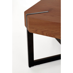 LAYTON modern dohányzóasztal – dió / fekete -110cm